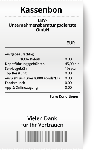 Kassenbon Kassenbon LBV-U Leistungen